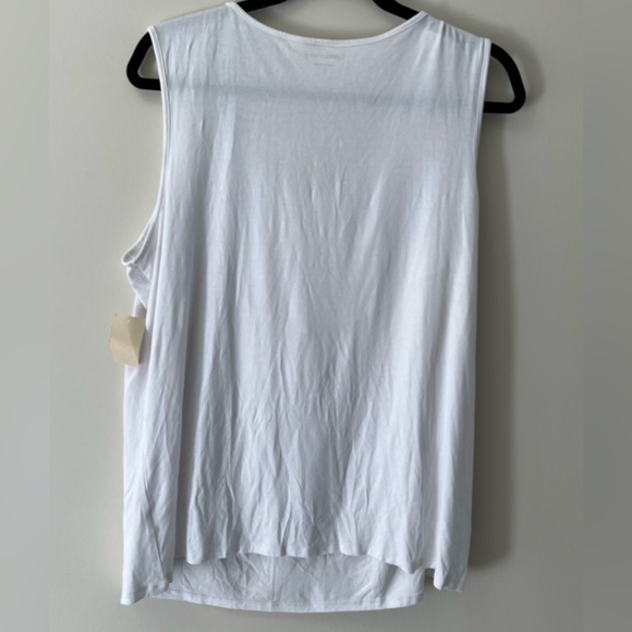Coldwater Creek Size 16 🆕 white feather edge sleeveless tank top - Picture 5 of 7